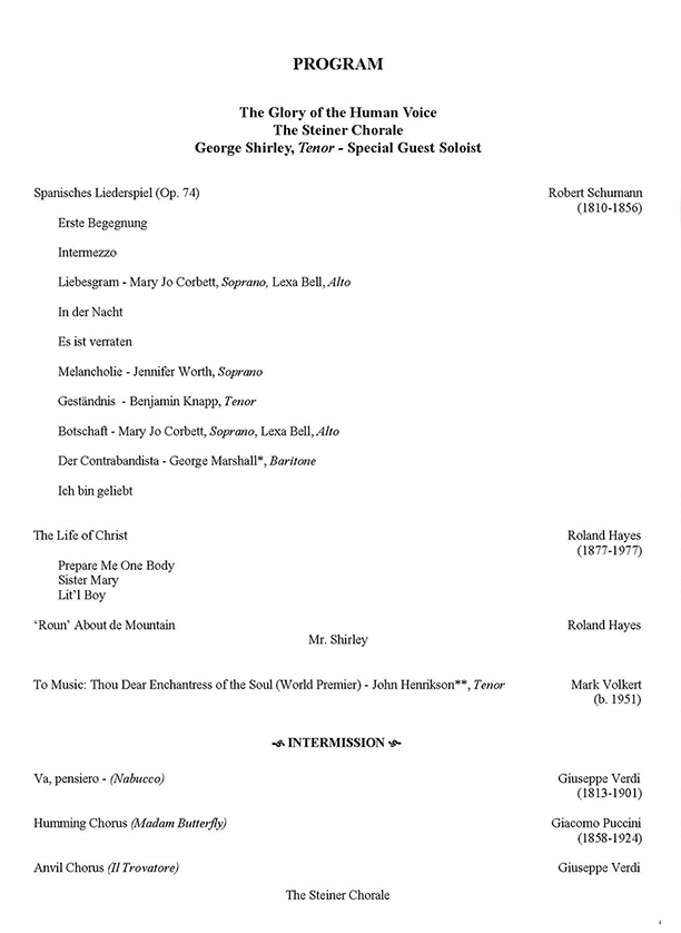 Spring Program