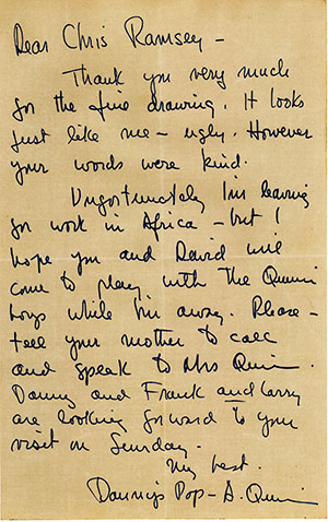 Anthony Quinn Note
