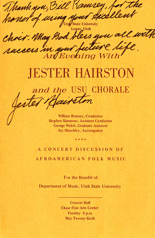 Jester Hairston - Program