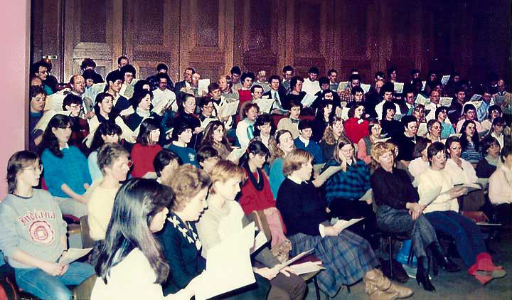 Rehearsal with St. Hedwig's Choir